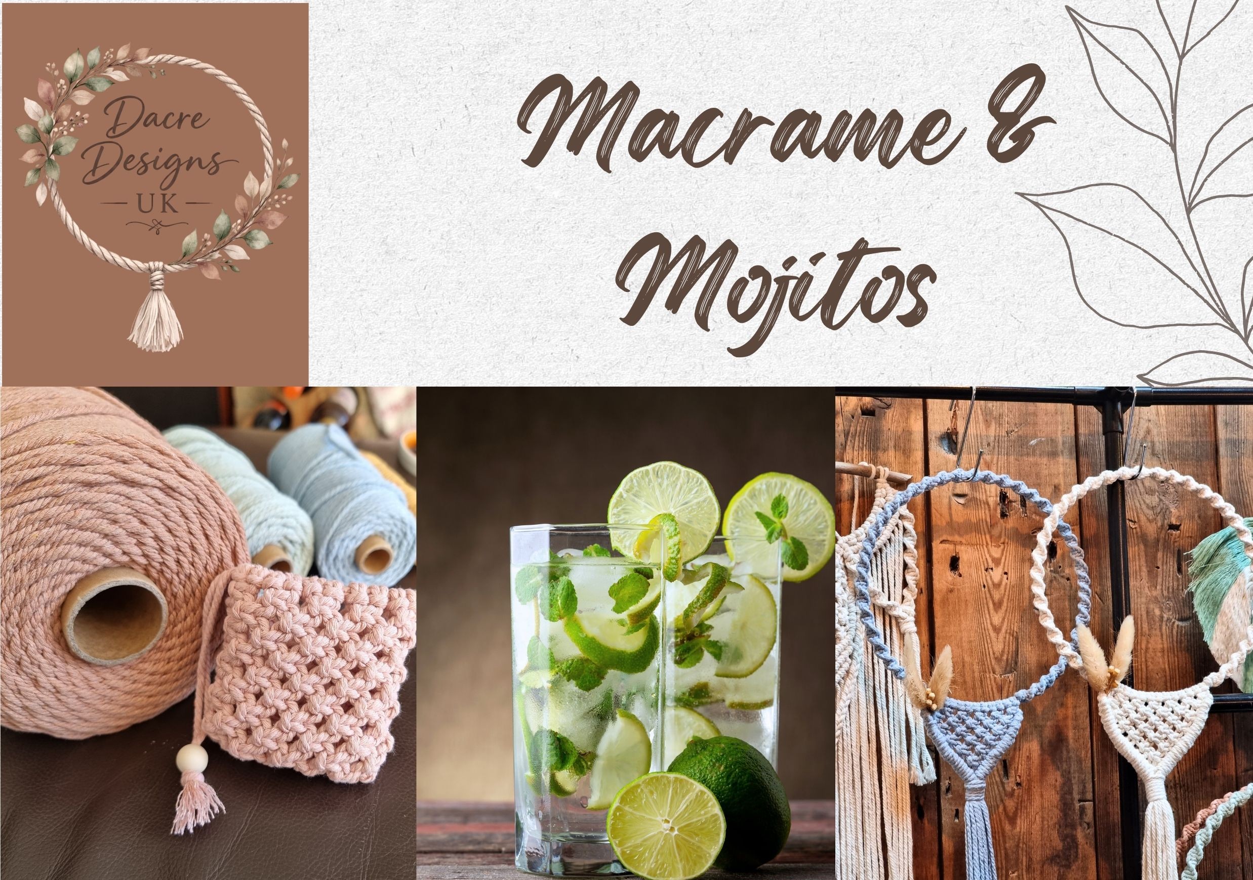 Macramé & Mojitos - Wreath with dried flowers 03.03.26